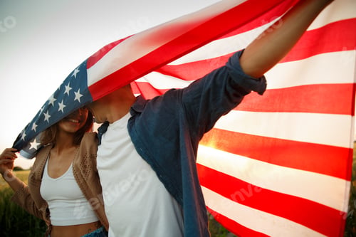 Preview: 4th of July. USA independence day celebrating with national American flag