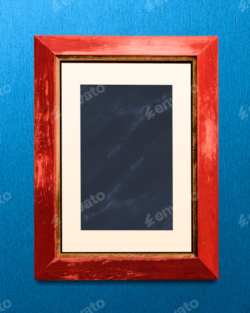 Preview: Red blank frame mockup