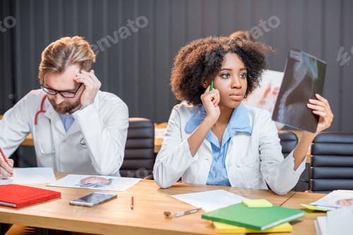 Preview: Group of medical students in the classroom