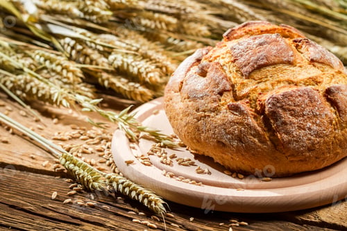 Preview: Freshly baked country bread from a healthy grain