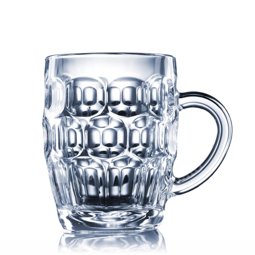 Preview: empty beer glass isolated on white