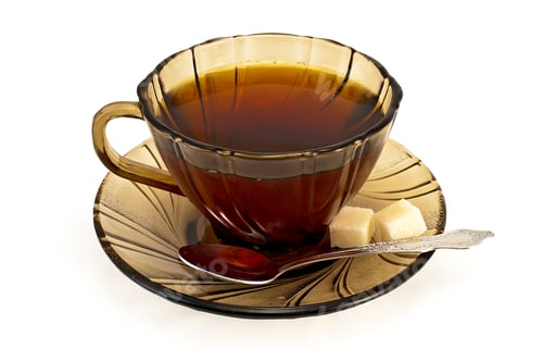 Preview: Cup of Tea with Sugar Cubes Isolated