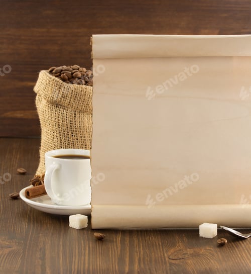 Preview: coffee concept on wood