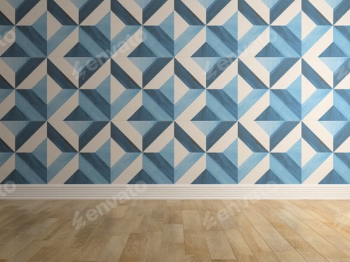 Preview: Interior empty room 3D rendering