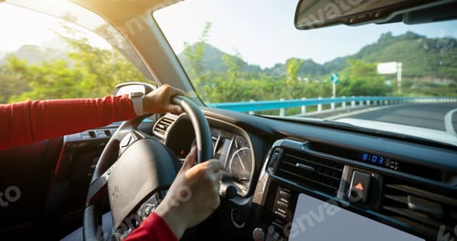 Preview: Driving car on the highway road