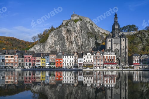Preview: Dinant's reflection in the river
