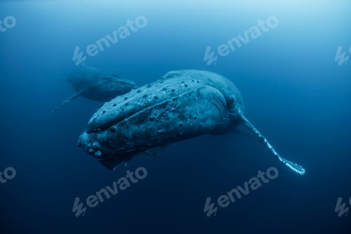 Preview: Underwater view of humpback whale, Revillagigedo Islands, Colima, Mexico