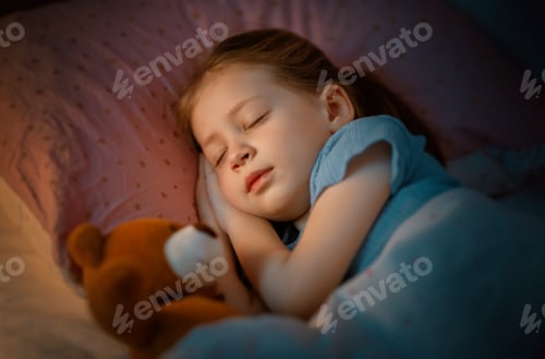 Preview: child is sleeping in the bed