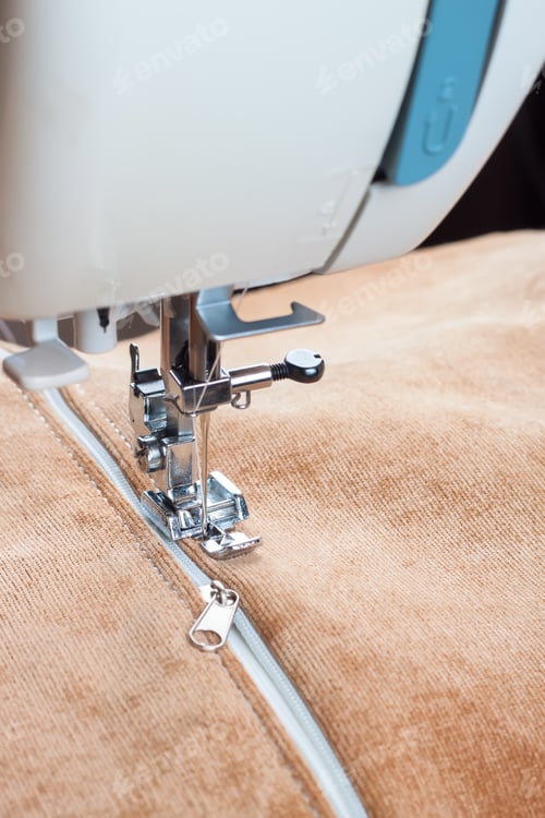 Preview: modern sewing machine presser foot and zipper