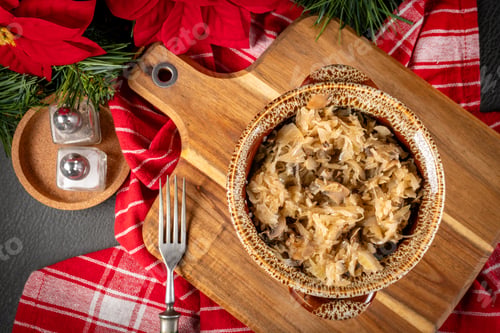 Preview: Lenten sauerkraut with mushrooms.