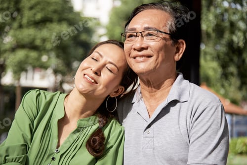 Preview: Aged Vietnamese couple on sunny day