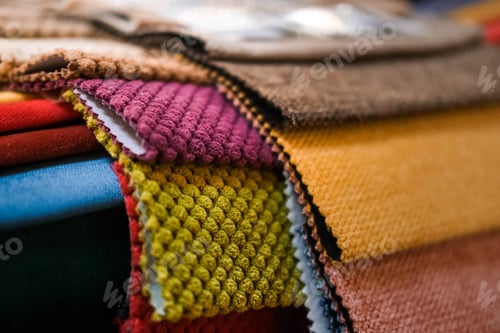 Preview: Colorful Textured Fabric Close Up Abstract