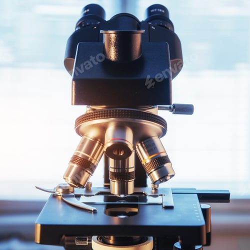 Preview: Close up of microscope at the laboratory.
