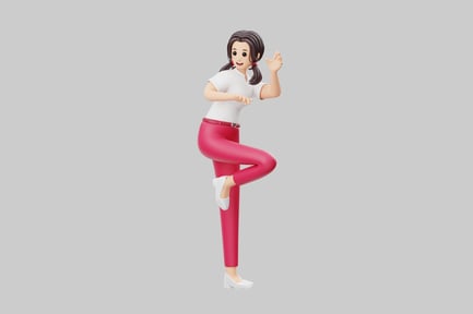 Preview: Cartoon woman dancing
