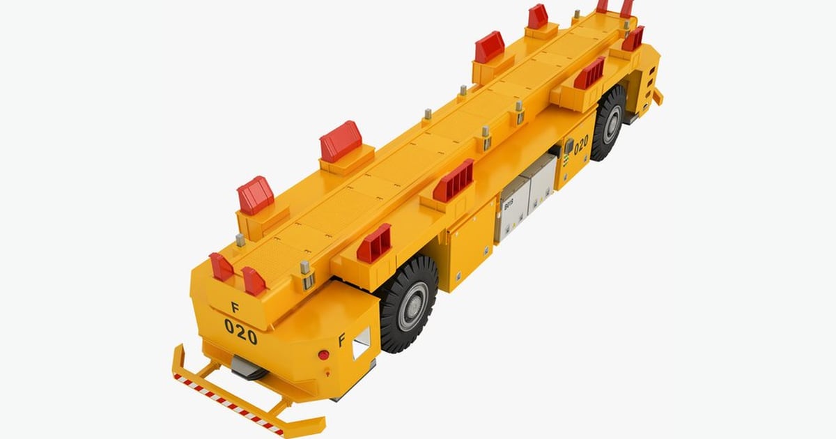 Autonomous Cargo Loader Platform Vehicle 3D, Incl. cargo & industrial ...