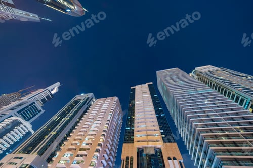 Preview: Dubai Downtown skyline, United Arab Emirates or UAE. Urban city.