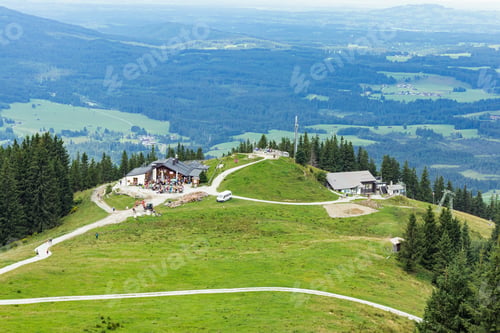 Preview: Cafe on top of the green mountain near the ski lift