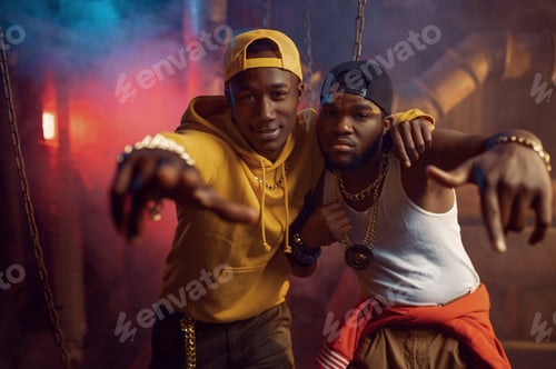 Preview: Two young rappers, breakdancing in studio