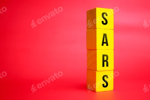 Preview: yellow cube with the word SARS