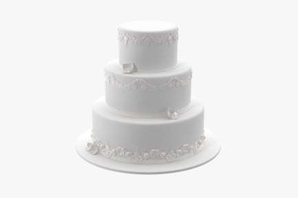 Preview: Elegant Three-Tiered Wedding Cake