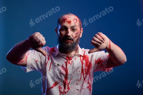 Preview: Creepy zombie doing thumbs down gesture