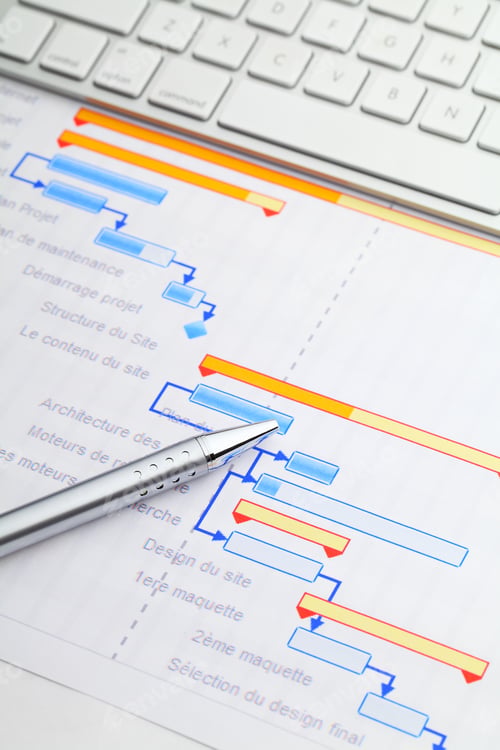 Preview: Gantt chart with keyboard and pen
