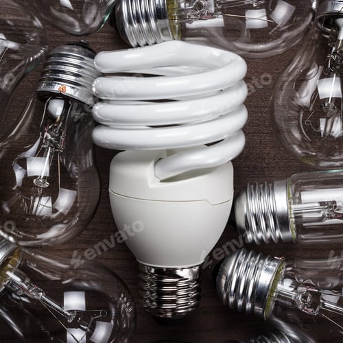Preview: Bulb Uniqueness Concept On The Wooden Table