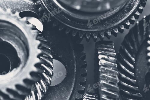 Preview: Close-up view of stack of gears