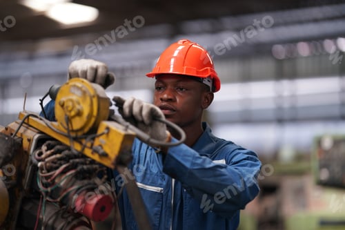 Preview: industrial factory employee working in metal manufacturing industry