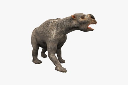 Preview: Dark-furred quadrupedal bear with open mouth