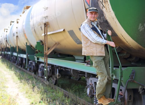 Preview: Outdoor Portrait Train Engine Driver