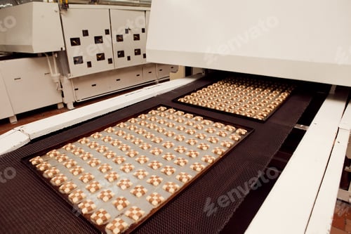 Preview: cookie making machine in the factory