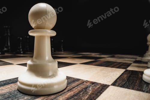 Preview: Chess figures on chess board macro photo
