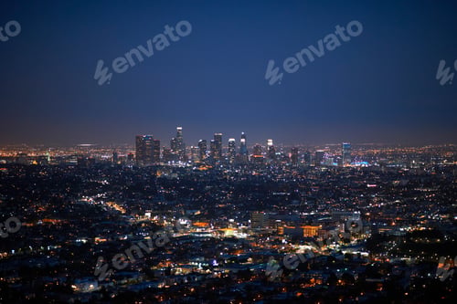 Preview: Aerial view of city, Los Angeles, USA