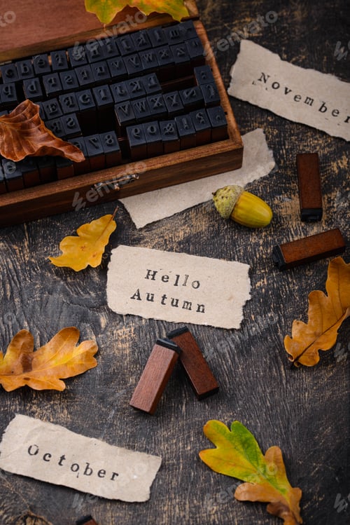 Preview: Autumn background with dry leaves.