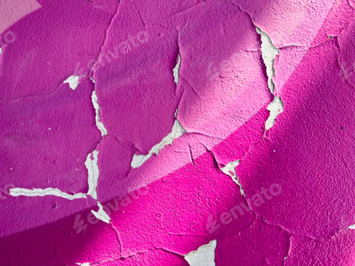 Preview: Vibrant purple wall with peeled-off paint.