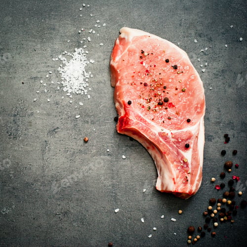 Preview: Raw pork meat and ingredients