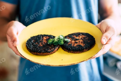 Preview: Burned cooked hamburger