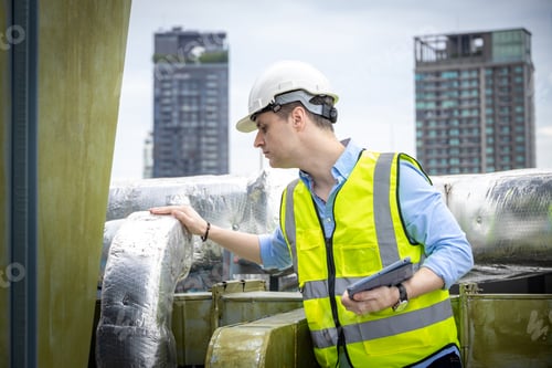 Preview: Industrial engineer work on site.