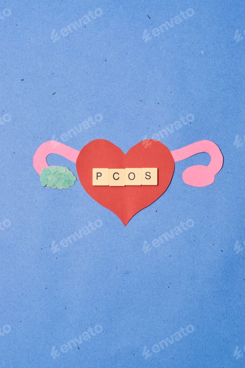 Preview: Concept polycystic ovary syndrome, PCOS. Women reproductive system