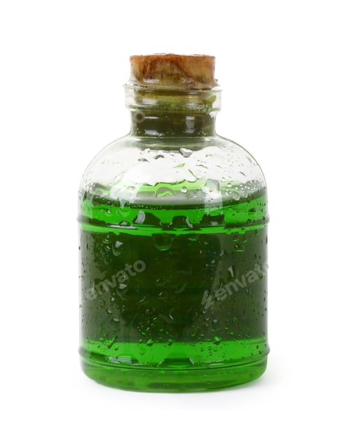 Preview: Bottle of green liquid