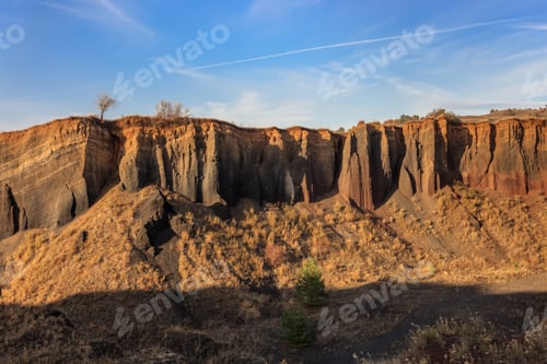 Preview: volcanic crater in Racos village. Brasov county, Romania