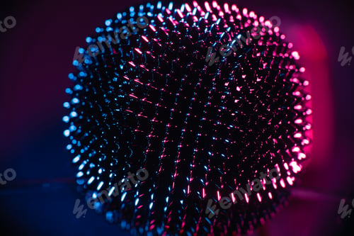 Preview: Closeup shiny ferrofluid spikes