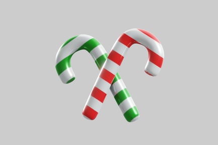 Preview: Festive candy canes set