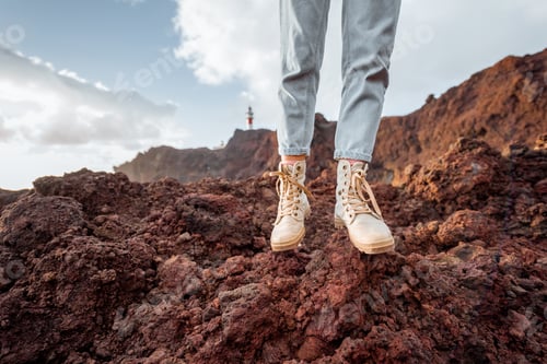 Preview: Traveler standing on the rocky land