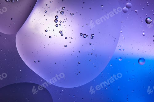 Preview: Beautiful abstract blue and purple color background from mixed water and oil