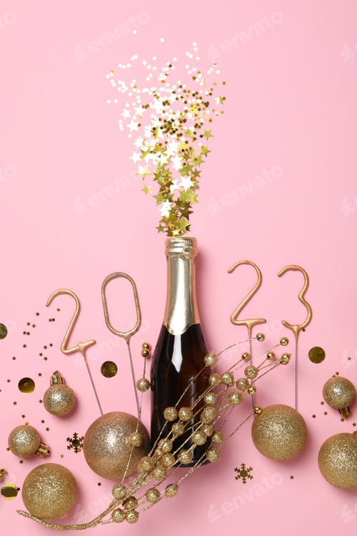 Preview: Concept of Happy New Year 2023, Happy New Year composition