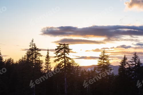 Preview: Canadian Mountain Landscape Nature Background.