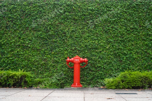 Preview: Red Fire Tube in city site, walk way
