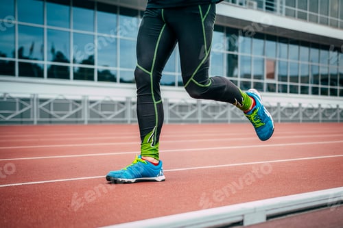 Preview: Closeup legs males athlete